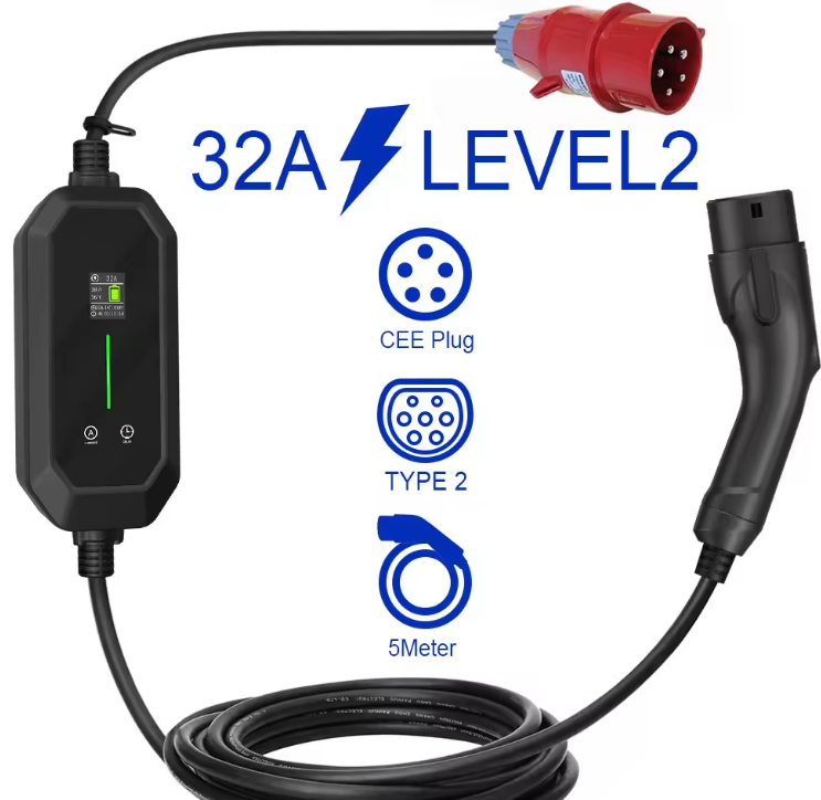 TARY 32a 3phase 22kw Gb/t to T - Ev Charger Type 2 22Kw 32A 3 Phase recension och pris